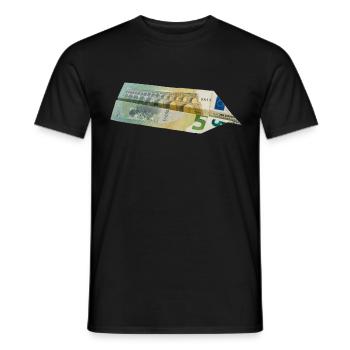 5-Euro-Schein - Männer T-Shirt - Schwarz - Vorne - AI Model Male 178 light (178cm)