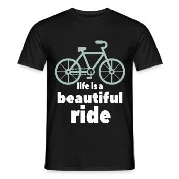 Fahrrad Spruch - Männer T-Shirt - Schwarz - Vorne - AI Model Male 178 light (178cm)