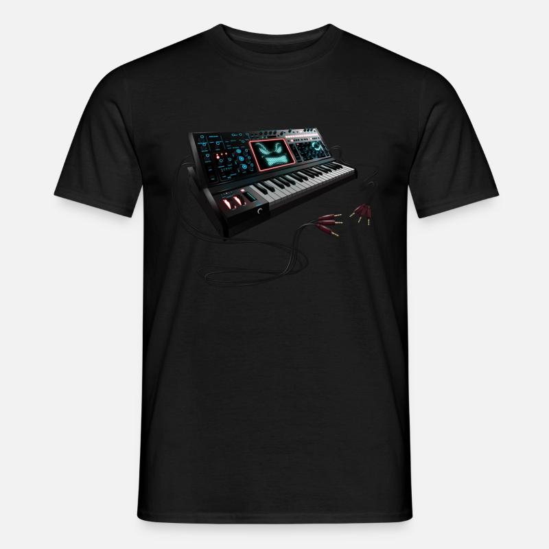 Synth Bot Coloured - Synthesiser - Men’s T-shirt - black
