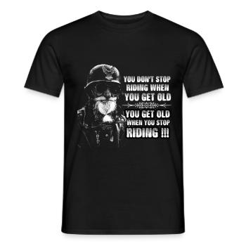 Motorrad Mann Geschenkidee - Männer T-Shirt - Schwarz - Vorne - AI Model Male 178 light (178cm)
