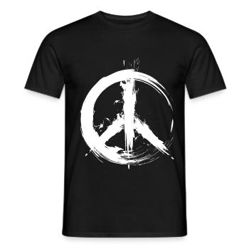 Symbole de la paix hippie amour de la paix paix hippie - T-shirt homme - noir - Devant - AI Model Male 178 light (178cm)