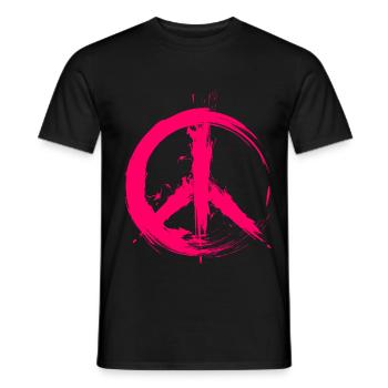Symbole de la paix hippie amour de la paix paix hippie - T-shirt homme - noir - Devant - AI Model Male 178 light (178cm)