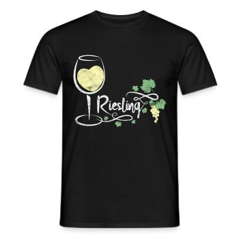 Riesling Rotwein trinken Wein trinken Spruch - Männer T-Shirt - Schwarz - Vorne - AI Model Male 178 light (178cm)