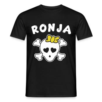 Piratin Ronja Design für Mädchen und Frauen - Männer T-Shirt - Schwarz - Vorne - AI Model Male 178 light (178cm)