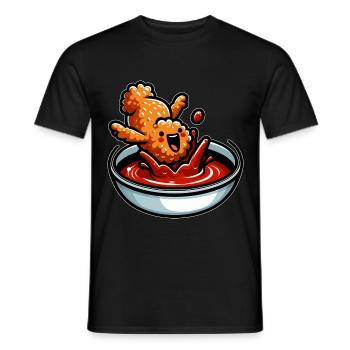 Fried Chicken Chicken Wings Chicken Gift - Men's T-Shirt - black - Front - AI Model Male 178 light (178cm)