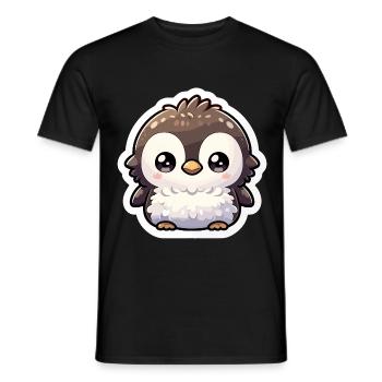 Cute Penguins Little Penguin Penguin Lover - Men's T-Shirt - black - Front - AI Model Male 178 light (178cm)