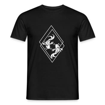 Koi Fish Carp Gift Japan Tattoo Water - Men's T-Shirt - black - Front - AI Model Male 178 light (178cm)