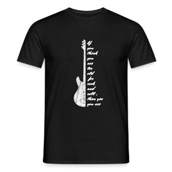 Guitar Gift Guitarist Rock Heavy Metal Music - Men's T-Shirt - black - Front - AI Model Male 178 light (178cm)