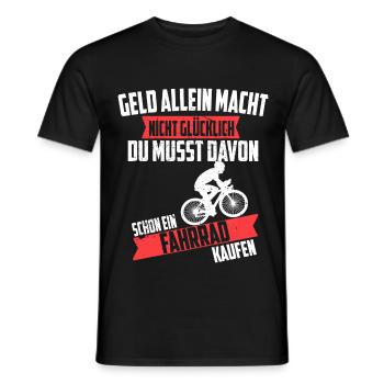 Bike saying gift bike - Men's T-Shirt - black - Front - AI Model Male 178 light (178cm)