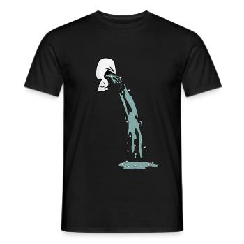 DRÔLE DE MARSHMALLOW VOMIT. HALLOWEEN - T-shirt homme - noir - Devant - AI Model Male 178 light (178cm)