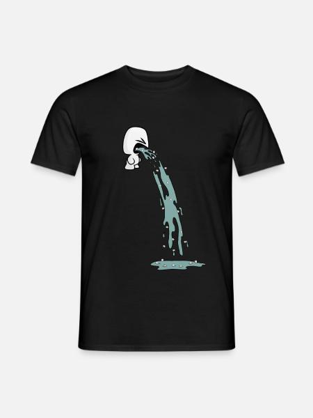 LUSTIGER SÜßER MARSHMALLOW KOTZT. HALLOWEEN - Männer T-Shirt - Schwarz