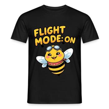 Flight Mode Bee - Ready for Takeoff - Men's T-Shirt - black - Front - AI Model Male 178 light (178cm)