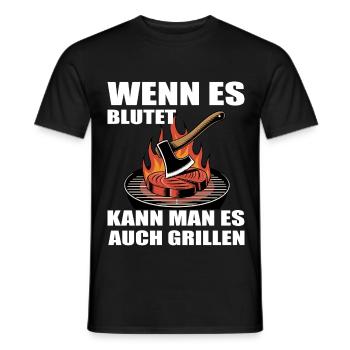 Grillen BBQ Grill - Männer T-Shirt - Schwarz - Vorne - AI Model Male 178 light (178cm)