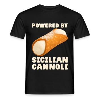 Sizilien Cannoli Spruch - Männer T-Shirt - Schwarz - Vorne - AI Model Male 178 light (178cm)
