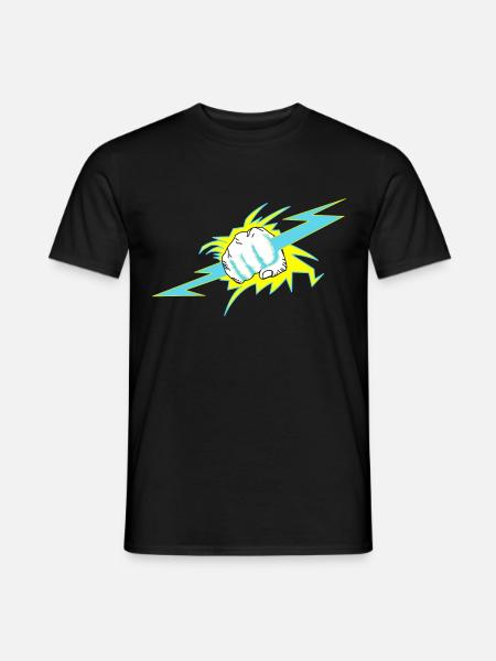 Zeus hand. Thunder gift - Men's T-Shirt - black