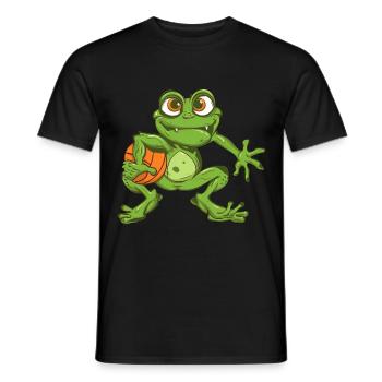 Basketball frø - Mænd T-shirt - sort - Foran - AI Model Male 178 light (178cm)