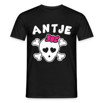 Pirate Antje Design for Girls and Women - Men's T-Shirt - black - Front - AI Model Male 178 light (178cm)