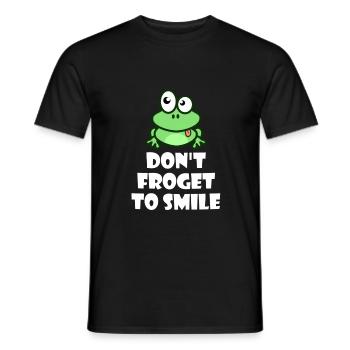 Frosch Frösche Happy Laubfrosch Smile - Männer T-Shirt - Schwarz - Vorne - AI Model Male 178 light (178cm)