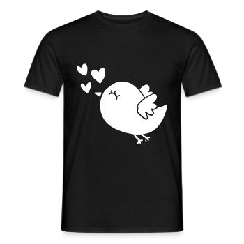 Graphic Lovebird - Männer T-Shirt - Schwarz - Vorne - AI Model Male 178 light (178cm)