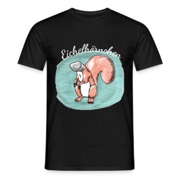 Eichelhoernchen Geschen Sex Lustig Penis - Männer T-Shirt - Schwarz - Vorne - AI Model Male 178 light (178cm)