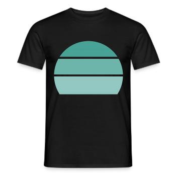 Blau - Sonnenuntergang - Männer T-Shirt - Schwarz - Vorne - AI Model Male 178 light (178cm)