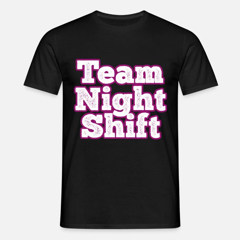 Team Nachtschicht - Männer T-Shirt - Schwarz