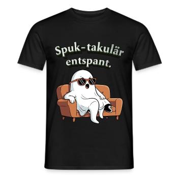 Spuk-takulär entspannt - Männer T-Shirt - Schwarz - Vorne - AI Model Male 178 light (178cm)