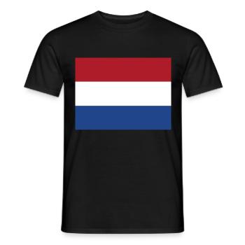 Flag of the Netherlands (nl) - Men's T-Shirt - black - Front - AI Model Male 178 light (178cm)