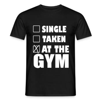 Gym - Men's T-Shirt - black - Front - AI Model Male 178 light (178cm)