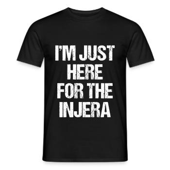 I'm just here for The Injera Habesha Ethiopian - Männer T-Shirt - Schwarz - Vorne - AI Model Male 178 light (178cm)