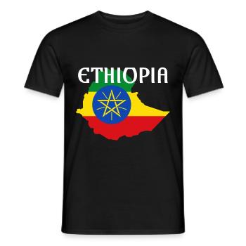 Ethiopia Flag Habesha Map Proud Africa - Männer T-Shirt - Schwarz - Vorne - AI Model Male 178 light (178cm)