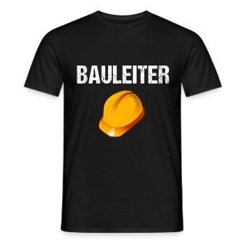 Bauleiter | Bauarbeiter Bau Baustelle - Männer T-Shirt - Schwarz - Vorne - AI Model Male 178 light (178cm)