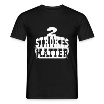 2 Strokes Matter! Motocross Dirt Biker Gift Idea - Men's T-Shirt - black - Front - AI Model Male 178 light (178cm)