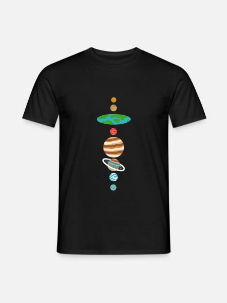 Flache Erde I Flatearther - Männer T-Shirt - Schwarz