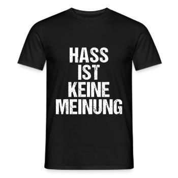Hass ist keine Meinung | Gegen Rechts - Männer T-Shirt - Schwarz - Vorne - AI Model Male 178 light (178cm)