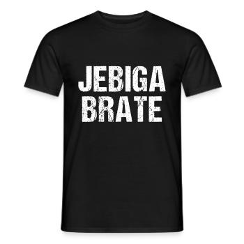 Jebiga Brate - Balkans drôles Jugo Yougoslavie - T-shirt homme - noir - Devant - AI Model Male 178 light (178cm)