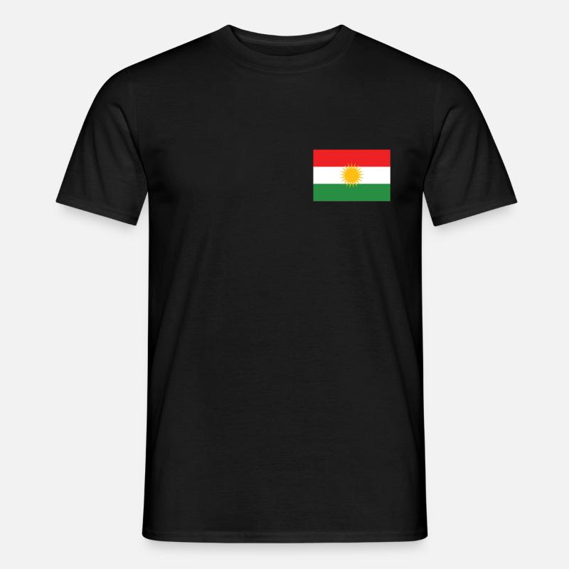 Kurdistan Kurdisch Flagge Kurden - Männer T-Shirt - Schwarz