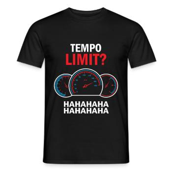 Limite de vitesse les automobilistes excès de vitesse accélèrent les caméras - T-shirt homme - noir - Devant - AI Model Male 178 light (178cm)