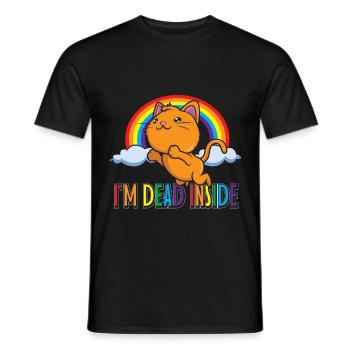 I'm Dead Inside Sarcastic Happy Sarcasm Kawaii - Men's T-Shirt - black - Front - AI Model Male 178 light (178cm)