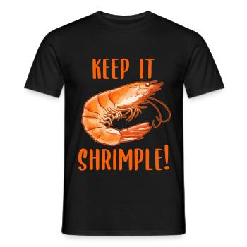 Gardez-le crevettes! Amateurs de fruits de mer - T-shirt homme - noir - Devant - AI Model Male 178 light (178cm)
