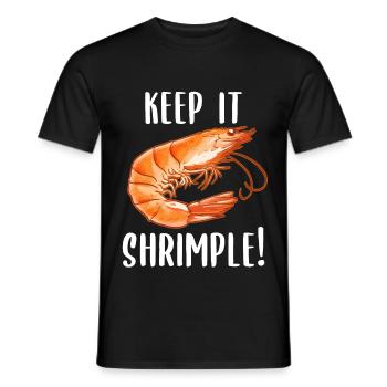 Gardez-le crevettes! Amateurs de fruits de mer - T-shirt homme - noir - Devant - AI Model Male 178 light (178cm)