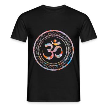Om Ohm Aum Symbol Yoga spirituel cadeau - T-shirt homme - noir - Devant - AI Model Male 178 light (178cm)