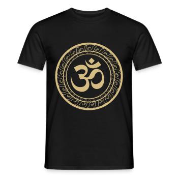 Om Ohm Aum Symbol Spiritual Yoga Tea Poison - Men's T-Shirt - black - Front - AI Model Male 178 light (178cm)