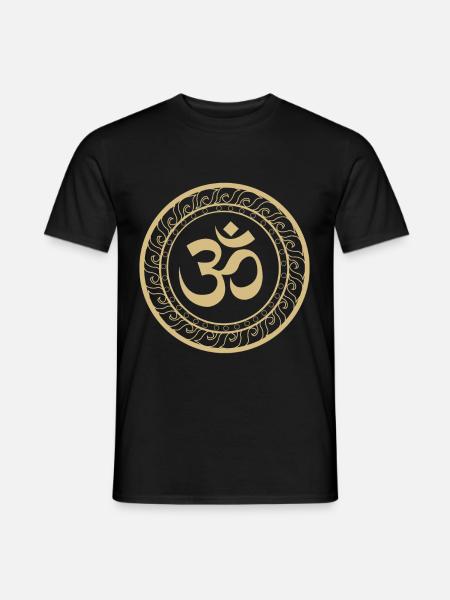 Om Ohm Aum Symbol Spiritual Yoga Tee Gift - Mænd T-shirt - sort