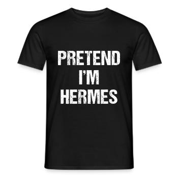 Pretend I'm Hermes Costume Greek God Halloween - Männer T-Shirt - Schwarz - Vorne - AI Model Male 178 light (178cm)