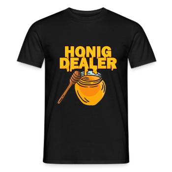 Honey dealer beekeeper gift idea - Men's T-Shirt - black - Front - AI Model Male 178 light (178cm)