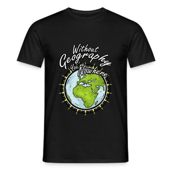 Geography Geografie Geschenk Idee - Männer T-Shirt - Schwarz - Vorne - AI Model Male 178 light (178cm)
