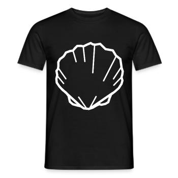 coquille blanche - T-shirt homme - noir - Devant - AI Model Male 178 light (178cm)