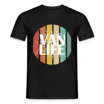 Retro Van Life - T-shirt homme - noir - Devant - AI Model Male 178 light (178cm)