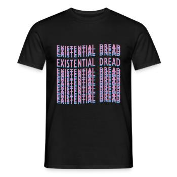 Existential Dread Produkt Retrowave Ästhetik - Männer T-Shirt - Schwarz - Vorne - AI Model Male 178 light (178cm)